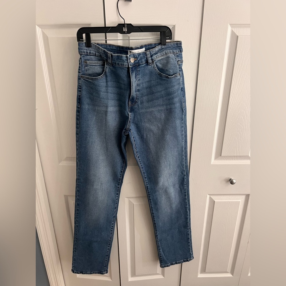 High-Rise Straight Stretch Women's Jeans - Size 32/35 Length - Picture 3 of 6